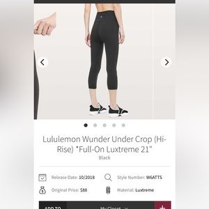 Lululemon wunder under - luxtreme